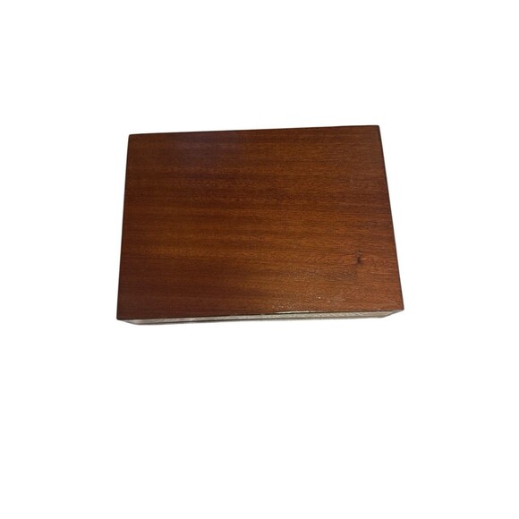 Vintage Kuwait Souvenir Trinket Box Mother Of Pearl Inlay Dhow Boat Kuwait Tower - Picture 7 of 7